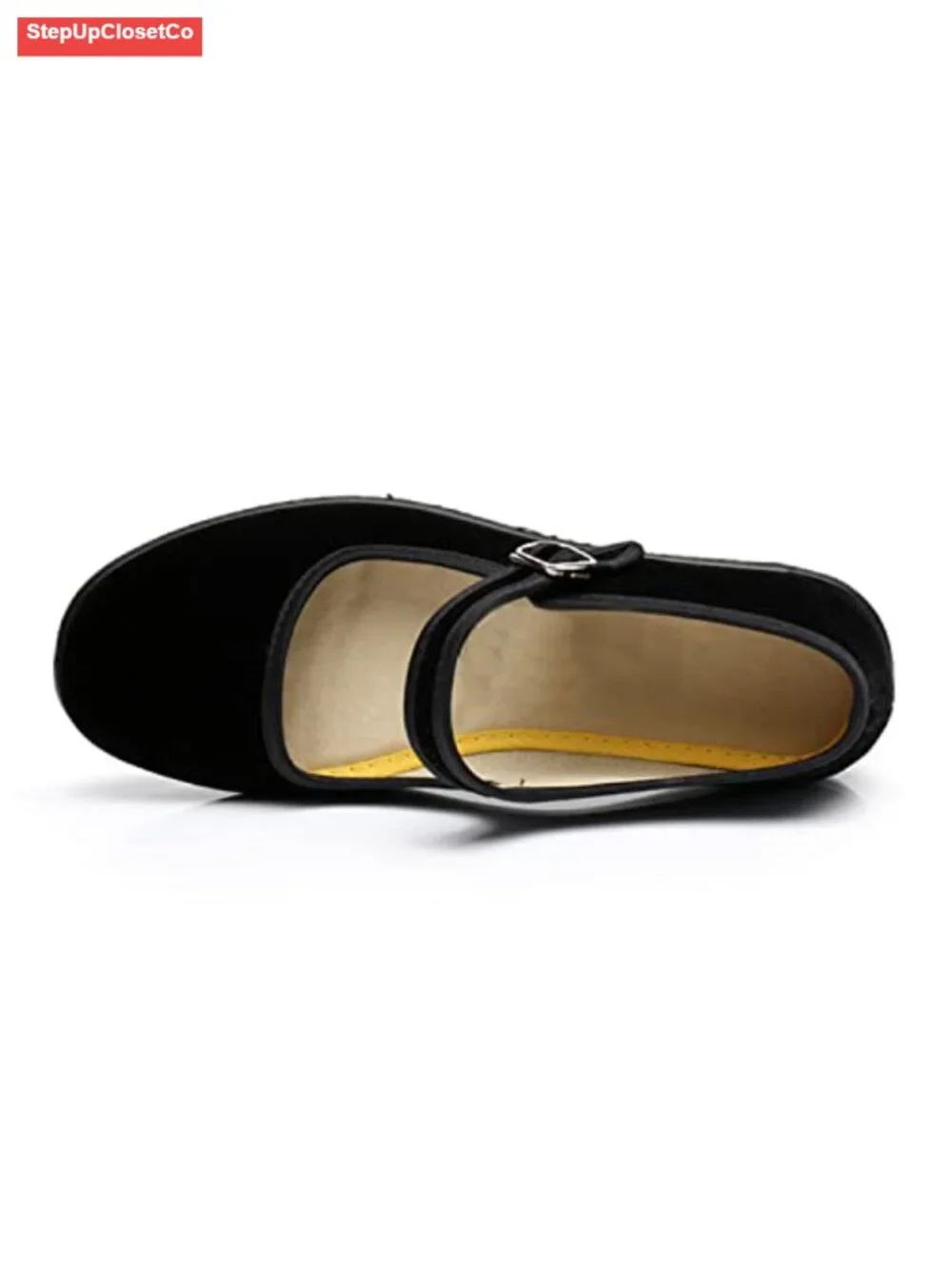 Women's Velvet Mary Jane Flats with Adjustable Buckle - Soft Cotton Lining -